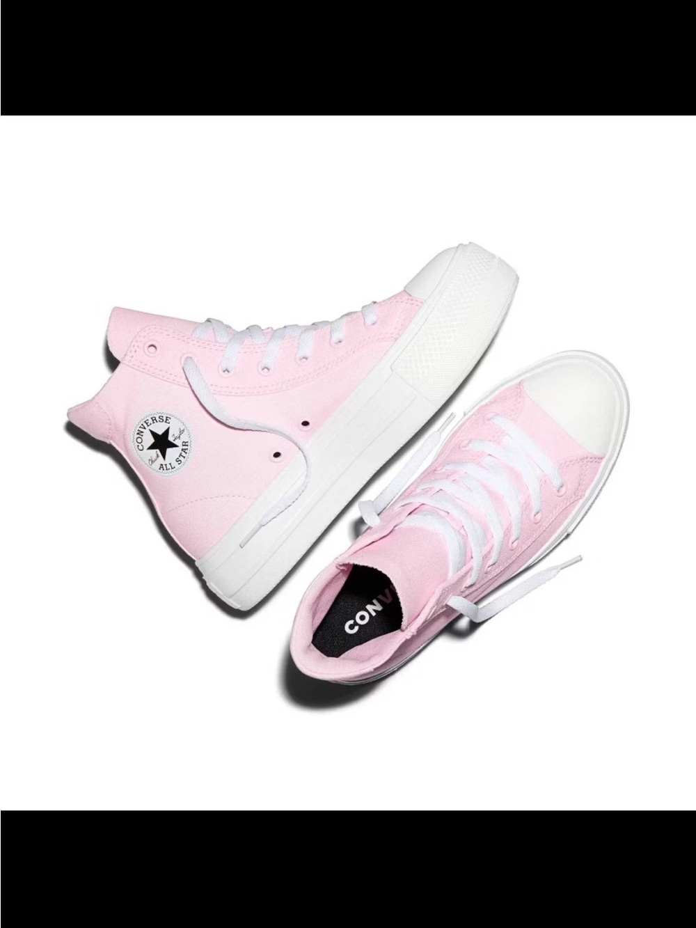 Converse Kids' Platform High Top Sneakers - Light Pink